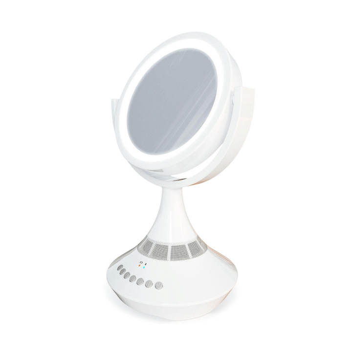 [SET OF 2] - Atomi 9-Inch LED Vanity Mirror, Speaker