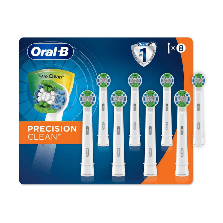 [SET OF 2] - Oral-B Precision Clean Electric Toothbrush Replacement Brush Heads (8 ct.)