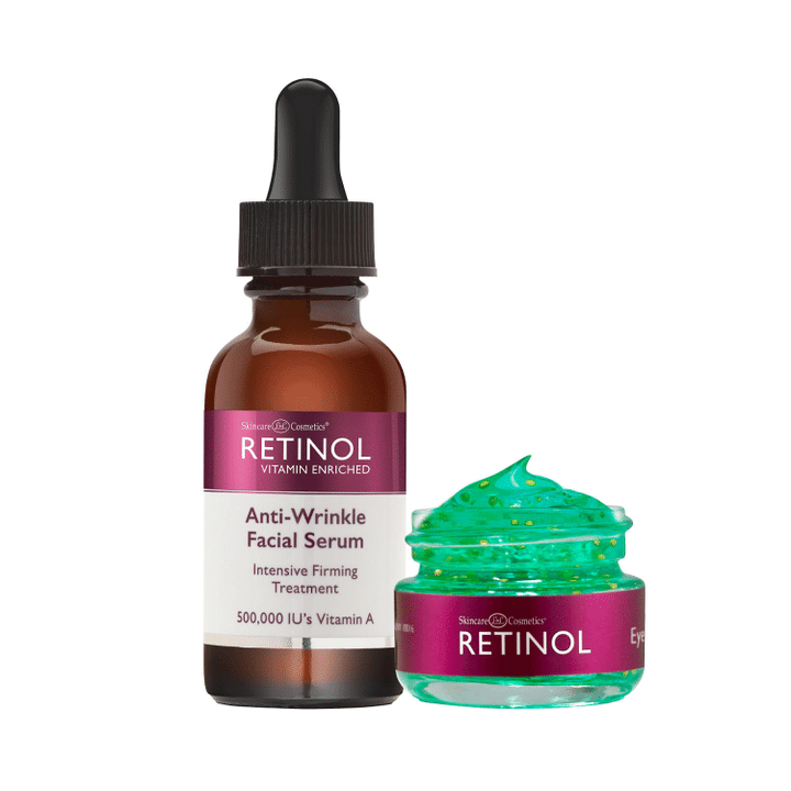 [SET OF 2] - Retinol Anti-Wrinkle Facial Serum & Eye Gel Duo Set (1 fl. oz., 0.5 oz.,2 pk.)