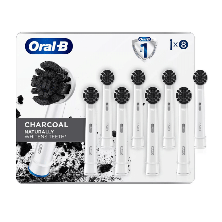 [SET OF 2] - Oral-B Charcoal Electric Toothbrush Replacement Brush Heads (8 ct. Refills)