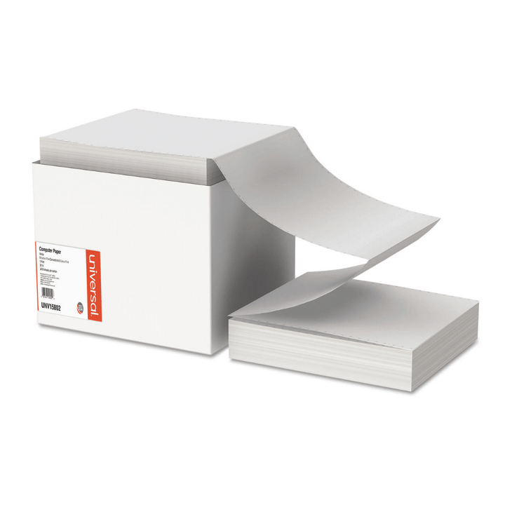 [SET OF 2] - Universal Computer Paper, Letter Trim Perforations, 20lb, 9-1/2" x 11", White, 2400 Sheets