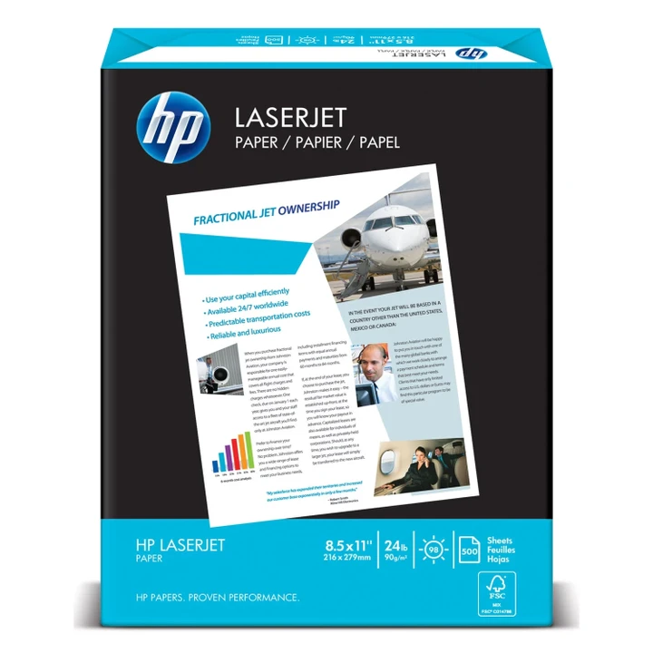 [SET OF 2] - HP LaserJet Paper, 24lb, 97 Bright, Letter, Ultra White, 2500 Sheets/Carton