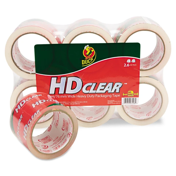 [SET OF 2] - Duck Heavy-Duty Carton Packaging Tape, 3" x 55yds, Clear - 6/Pack