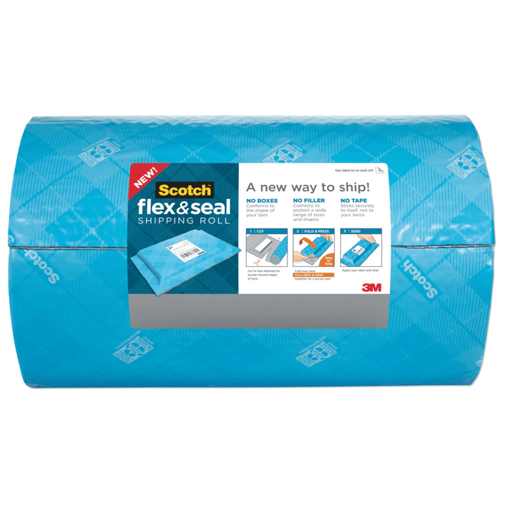 [SET OF 2] - Scotch Flex and Seal Shipping Roll, 15" x 50 ft, Blue/Gray