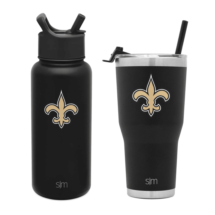 [SET OF 2] - Simple Modern NFL Licensed Insulated Drinkware 2-Pack, New Orleans Saints