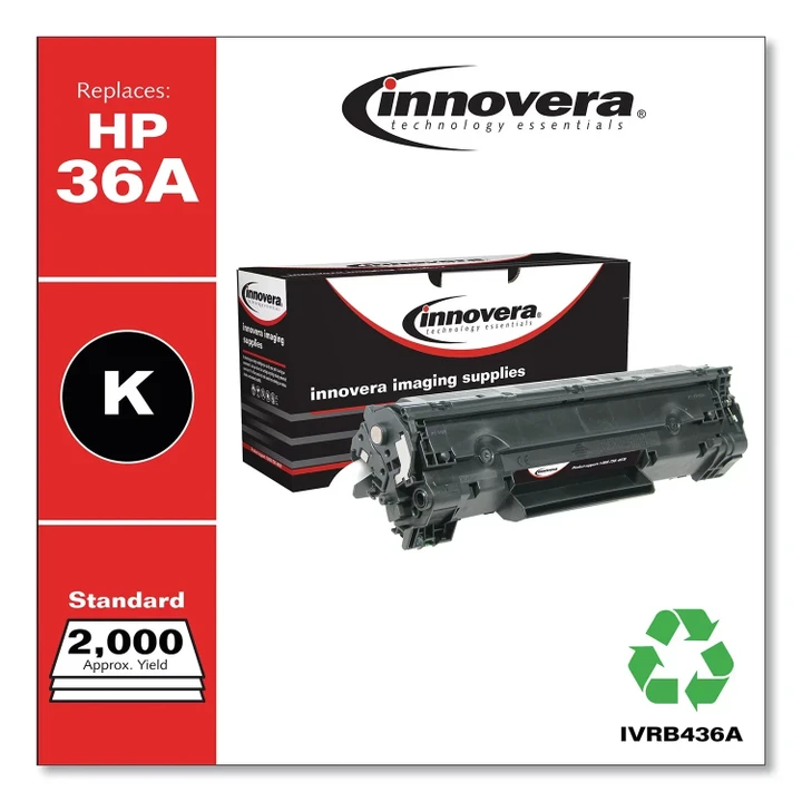 [SET OF 2] - Innovera Remanufactured Black Toner Cartridge, Replacement For HP 36A (CB436A), 2,000 Page-Yield
