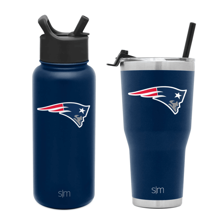 [SET OF 2] - Simple Modern NFL Licensed Insulated Drinkware 2-Pack, New England Patriots