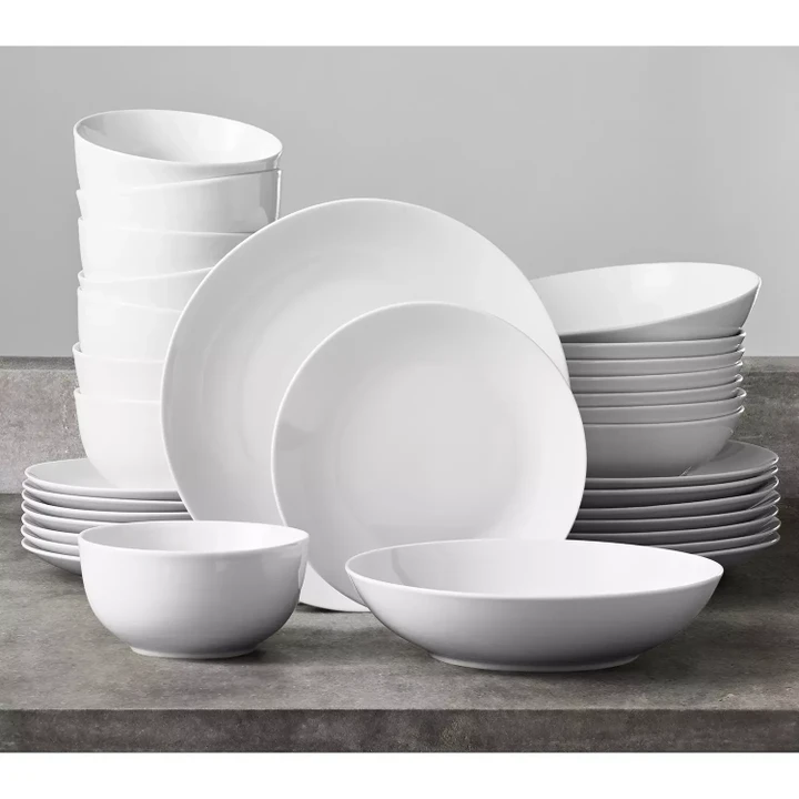[SET OF 2] - Member's Mark 32-Piece Porcelain Dinnerware Set