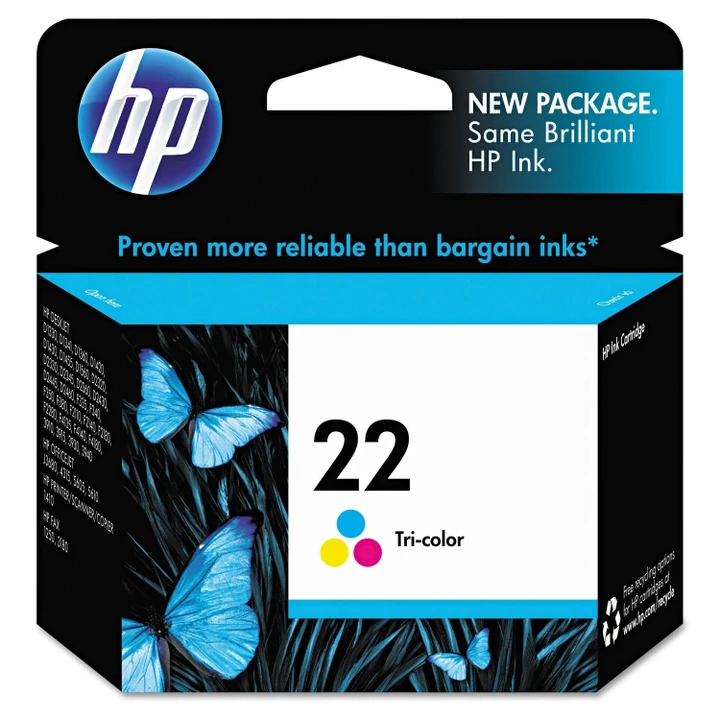 [SET OF 2] - HP HP 22, (C9352AN) Tri-Color Original Ink Cartridge