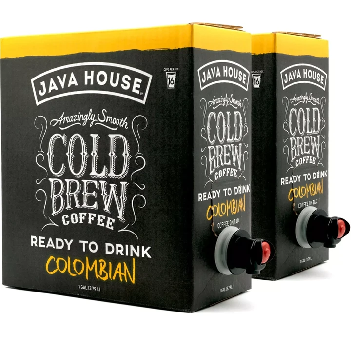 [SET OF 2] - Java House Single Origin Cold Brew Coffee On Tap, Colombian Black (128 oz., 2 pk.)