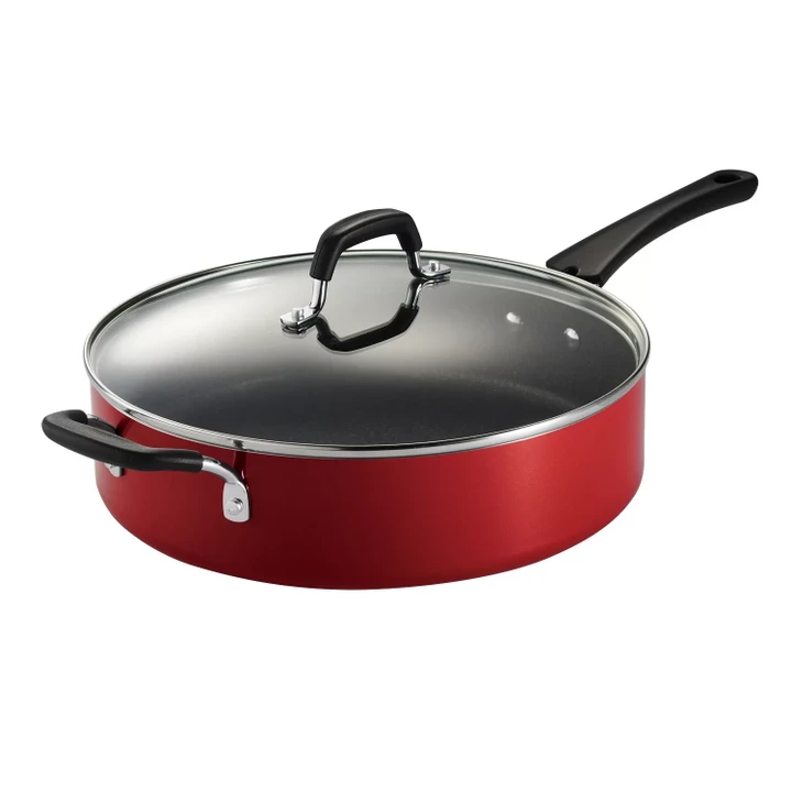[SET OF 2] - Tramontina 5.5 Qt Covered Nonstick Jumbo Cooker, Red
