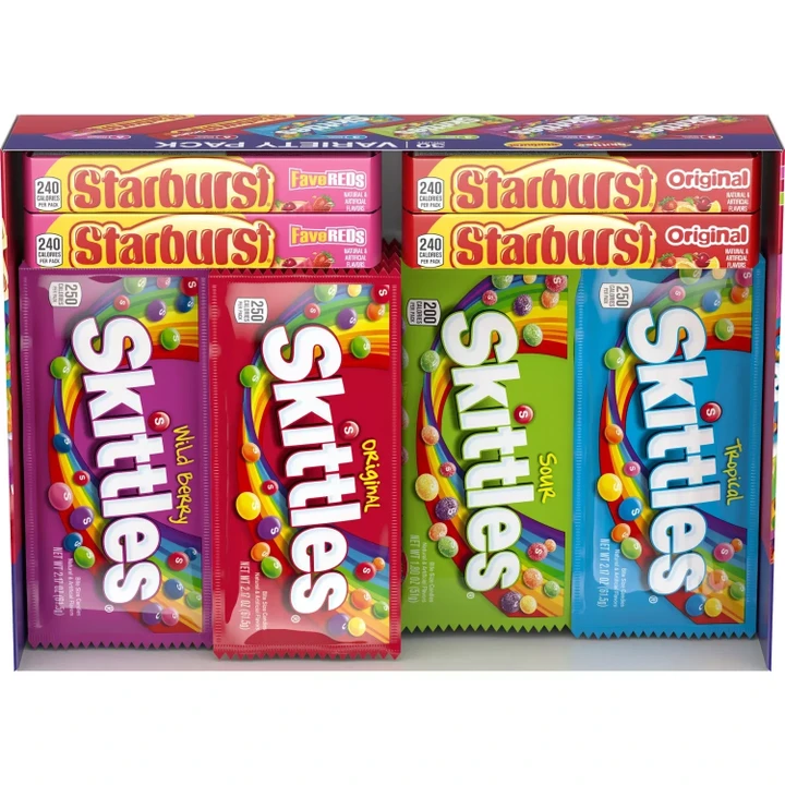[SET OF 2] - Starburst and Skittles Chewy Candy Variety Box (62.79 oz., 30 ct.)