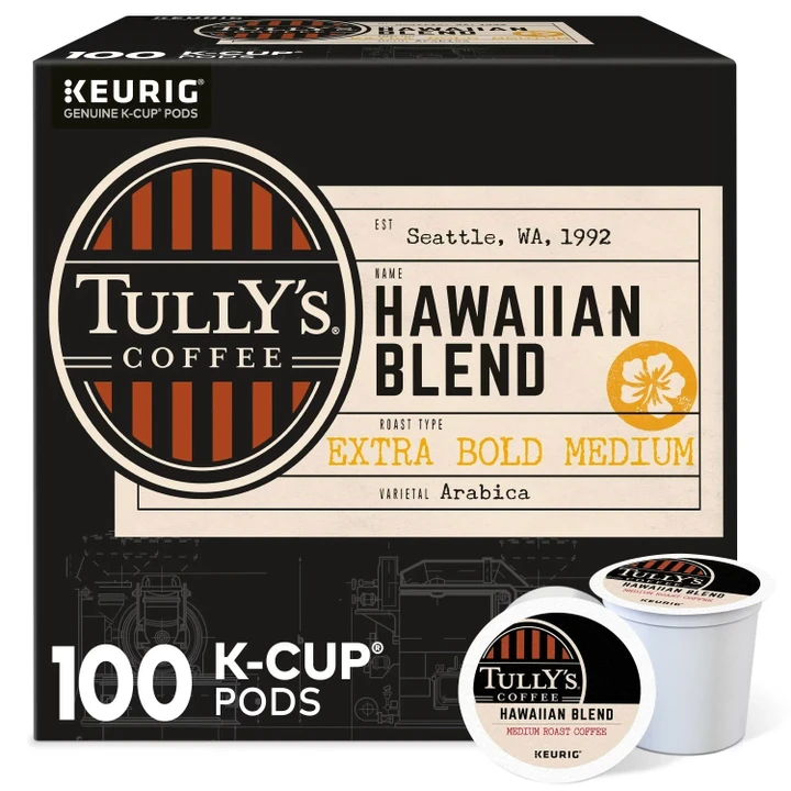 [SET OF 2] - Tully's Coffee Hawaiian Blend K-Cup Pods (100 ct.)
