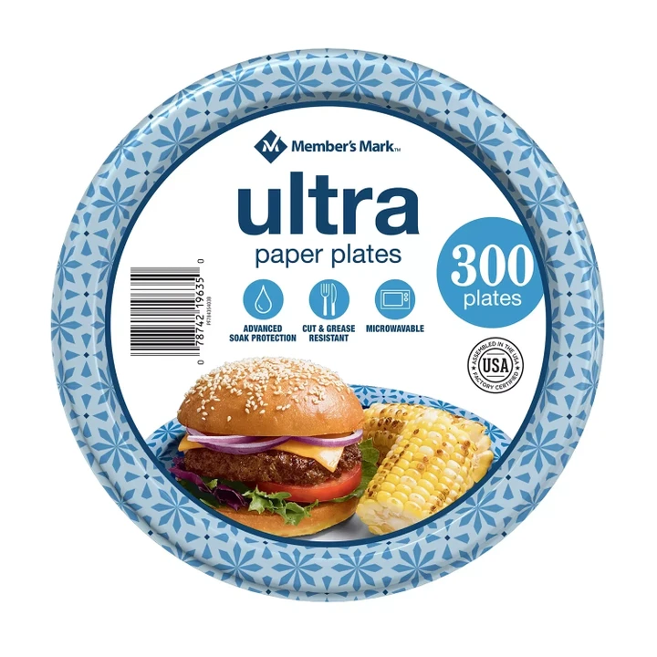 [SET OF 3] - Member's Mark Ultra Lunch Paper Plates (8.5", 300 ct.)