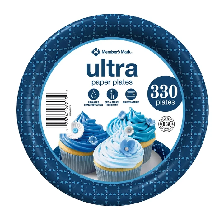 [SET OF 4] - Member's Mark Ultra Dessert/Snack Paper Plates (6.875", 330 ct.)