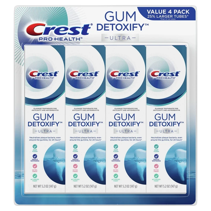 [SET OF 3] - Crest Gum Detoxify Deep Clean Toothpaste (5.2 oz, 4 ct.)