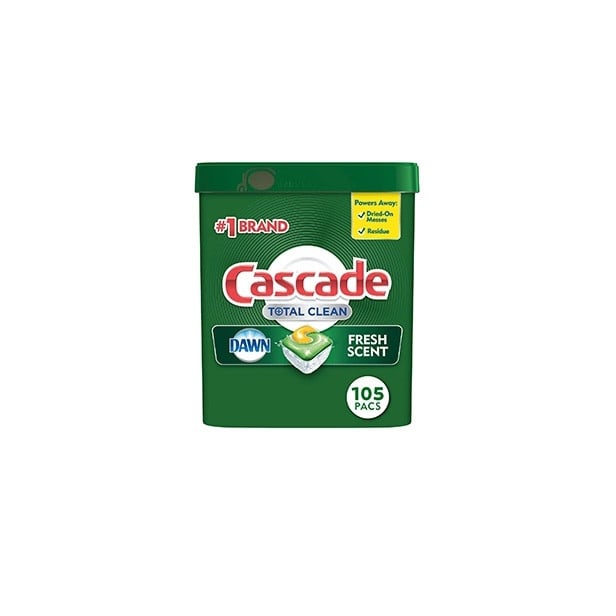 [SET OF 3] - Cascade Total Clean ActionPacs, Dishwasher Detergent Pods, Fresh Scent (105 ct.)