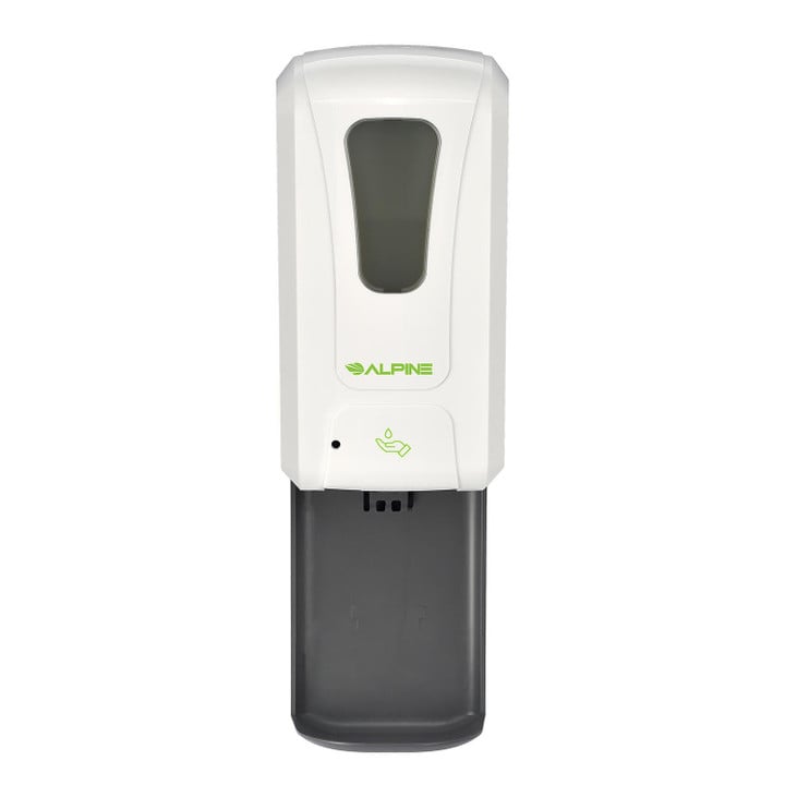 [SET OF 2] - Alpine Industries Automatic Hand Sanitizer/Soap Dispenser, 1200 ml, White, Gel Hand Sanitizer