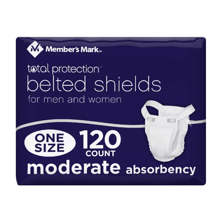 [SET OF 2] - Member's Mark Total Protection Belted Shields for Men or Women (120 ct.)