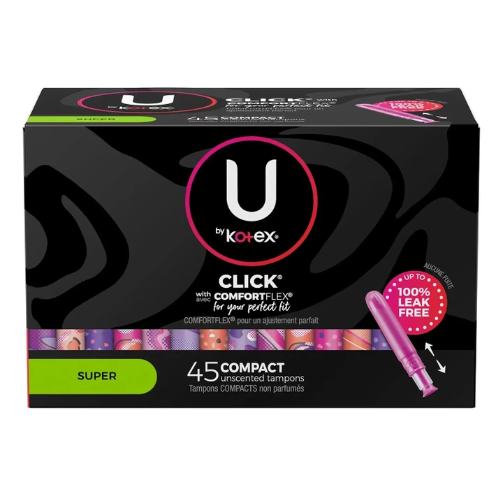 [SET OF 3] - U by Kotex Click Compact Tampons, Super Absorbency (90 ct.)