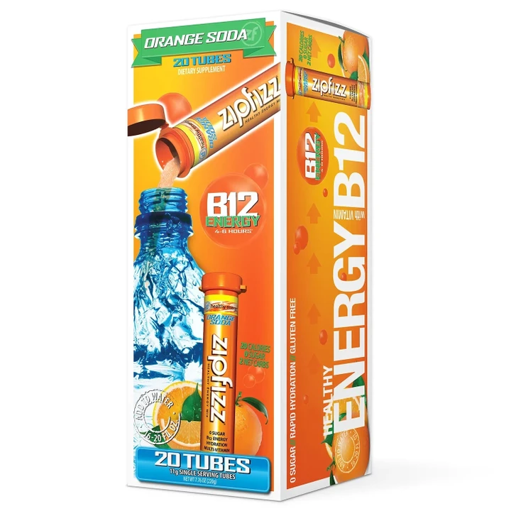 [SET OF 2] - Zipfizz Energy Drink Mix, Orange Soda (20 ct./pk.)