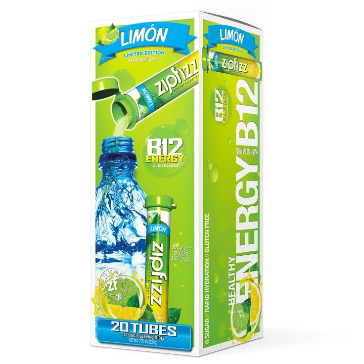 [SET OF 2] - Zipfizz Energy Drink Mix, Limon (20 ct.)