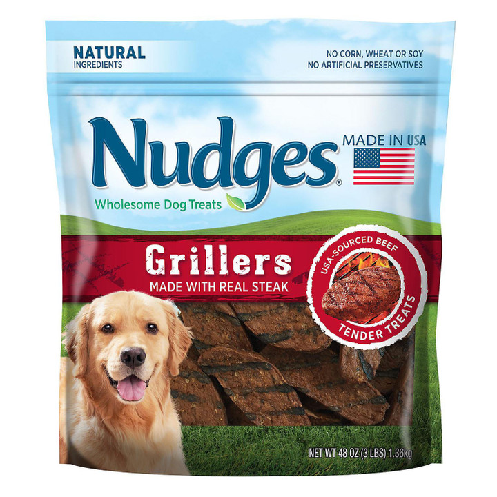 [SET OF 2] - Nudges Wholesome Dog Treats, Steak Grillers (48 oz.)