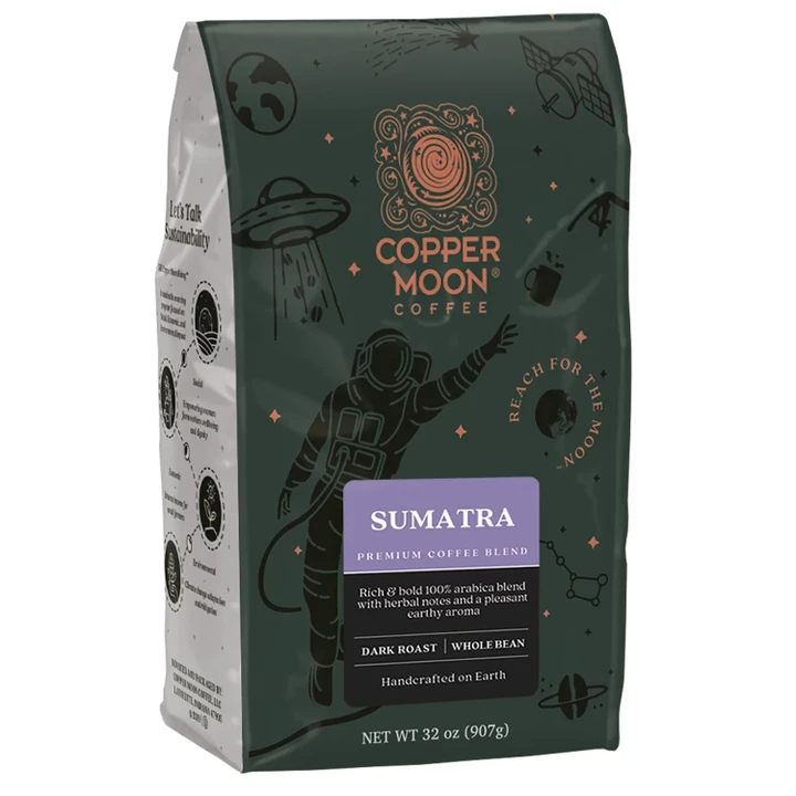 [SET OF 3] - Copper Moon Coffee Whole Bean Blend, Sumatra (32 oz.)