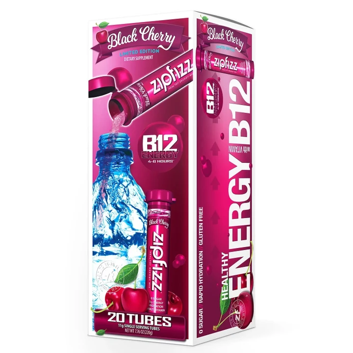 [SET OF 2] - Zipfizz Energy Drink Mix, Black Cherry (20 ct.)