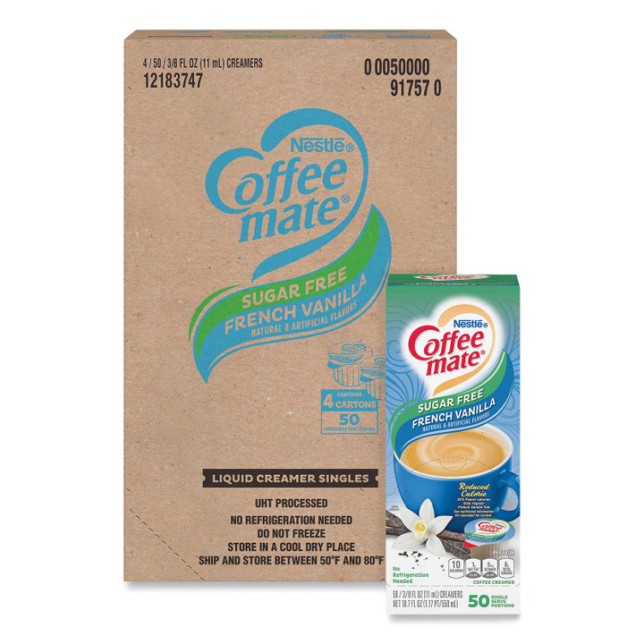 [SET OF 2] - Coffee-mate Nestle Sugar-Free Liquid Creamer Singles, French Vanilla (200 ct.)