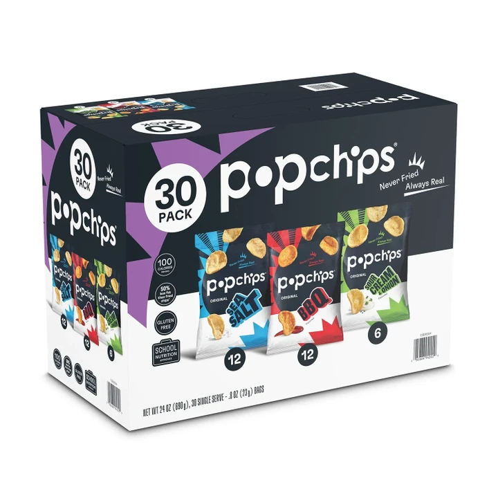 [SET OF 4] - Popchips Variety Box (0.8 oz., 30 ct.)