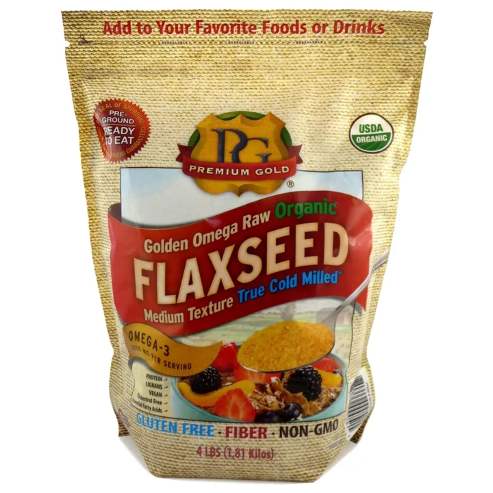 [SET OF 3] - Premium Gold Organic Flaxseed (4 lbs.)