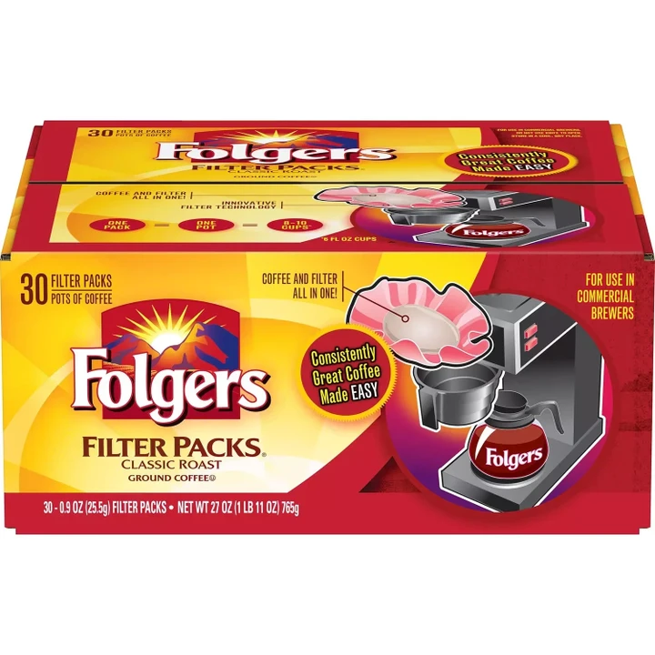 [SET OF 4] - Folgers Filter Packs Coffee, Classic Roast (30 ct./pk.)