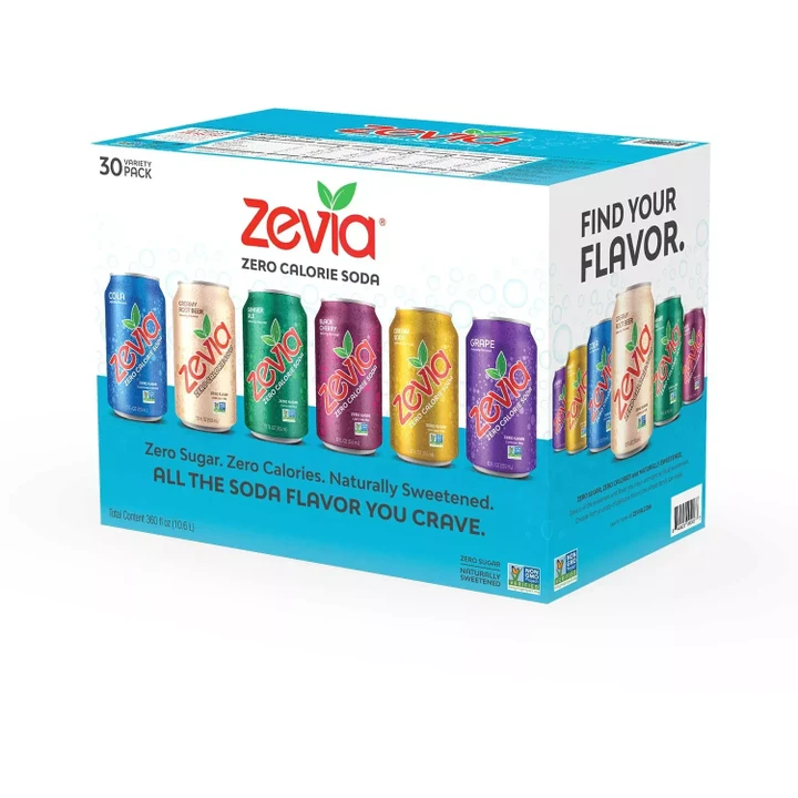[SET OF 3] - Zevia Zero Calorie Soda Variety Pack (12 fl. oz., 30 pk.)