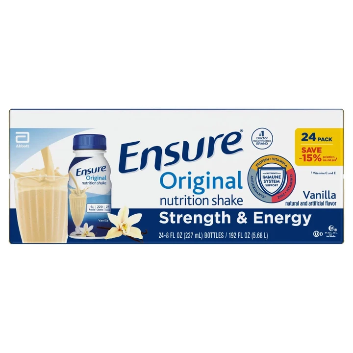 [SET OF 2] - Ensure Original Nutrition Shake, Vanilla (8 fl. oz., 24 ct.)