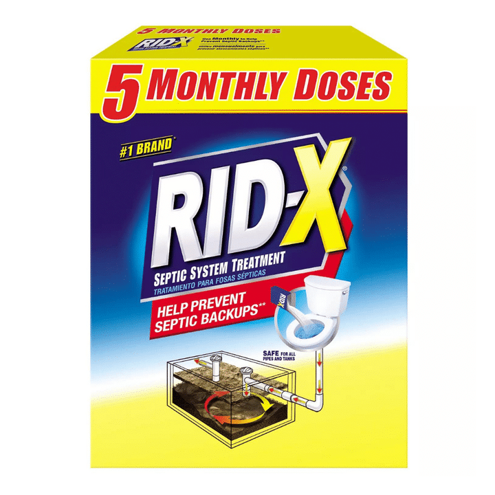 [SET OF 4] - Rid-X Septic Treatment, 5 Month Supply Of Powder, (49 oz.)