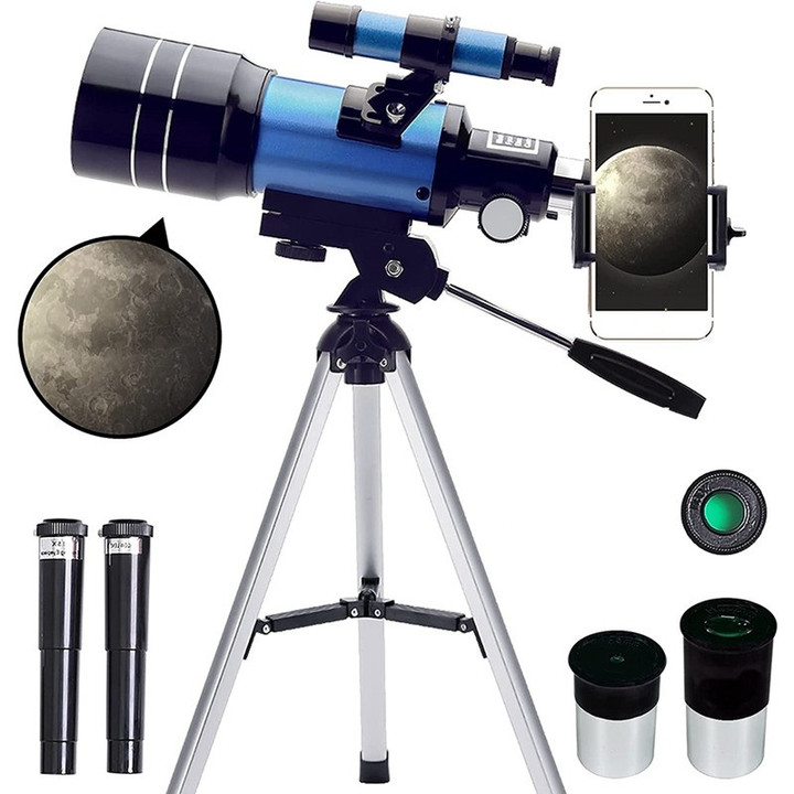 Telescope for Kids Beginners 70mm Aperture 300mm Astronomical Refractor Telescopes