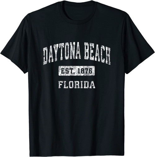 Daytona Beach Florida Fl Vintage Established Sports Design T-Shirt