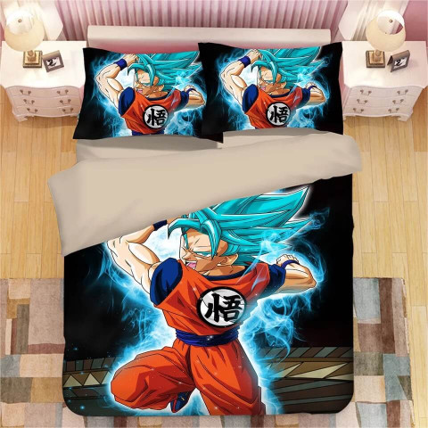 Dragon Ball Z Design 3PCS Bedding Set Duvet Cover Pillowcase Comforter Cover Set 