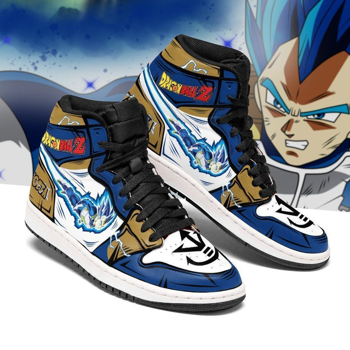 Vegeta Blue Dragon Ball Z Anime Sneakers Air Jordan Shoes Sport