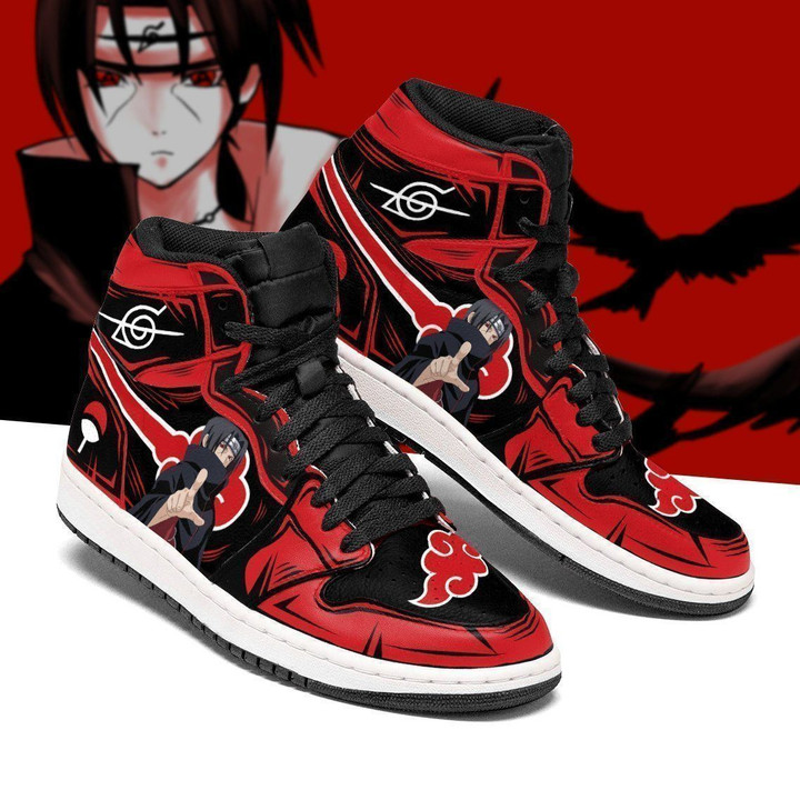Akatsuki Itachi Naruto Anime Sneakers Air Jordan Shoes Sport