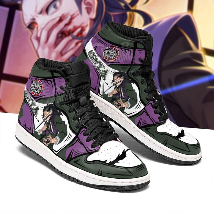 Genya Shinazugawa Boots Demon Slayer Anime Fan Gift Idea Air Jordan Shoes Sport Sneakers