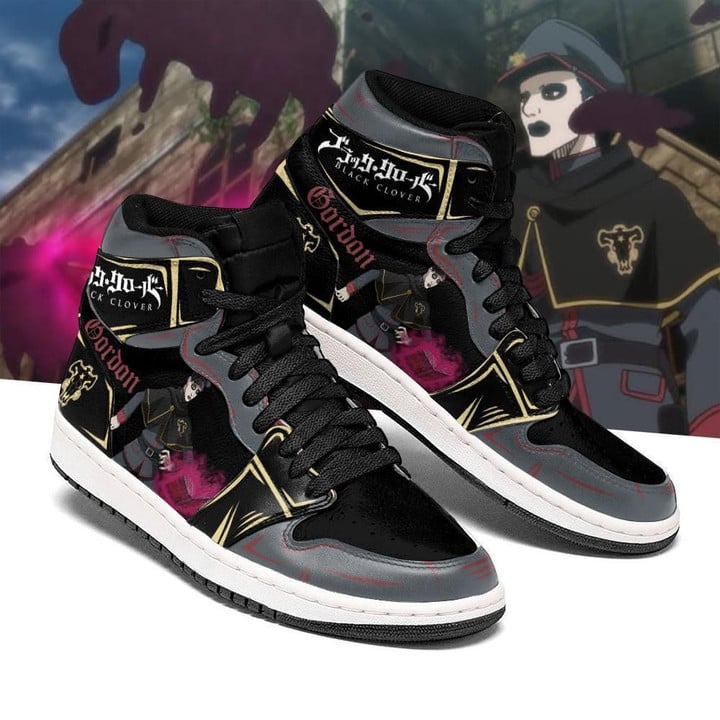 Black Bull Gordon Agrippa Black Clover Anime Air Jordan Shoes Sport Sneakers