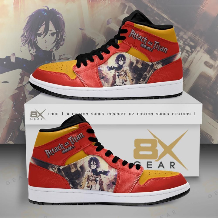 Attack On Titan Mikasa Scouting Legion Anime Air Jordan 2021 Shoes Sport Sneakers