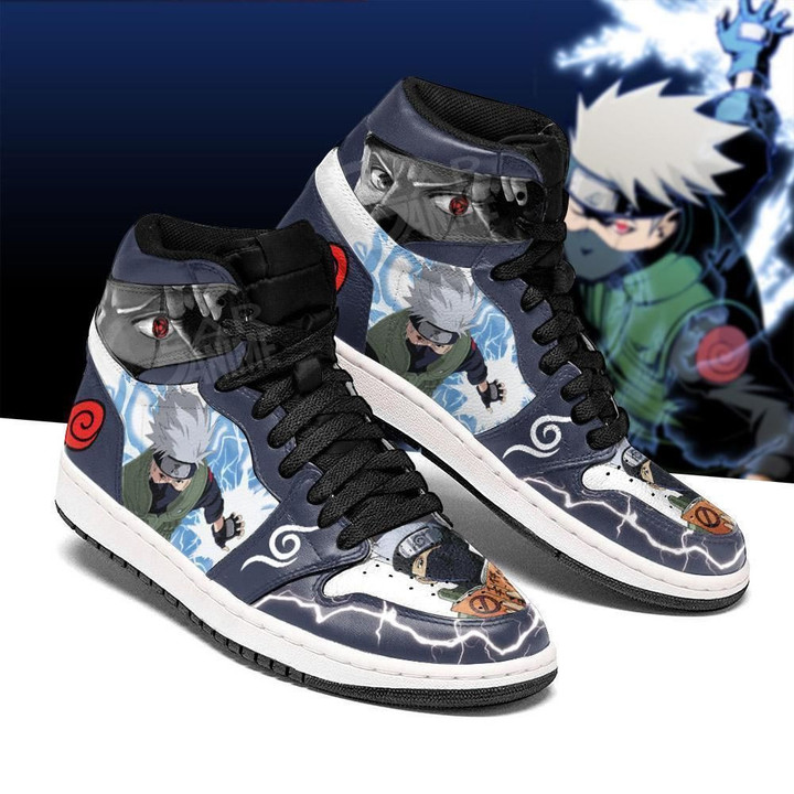 Kakashi Naruto Anime Lightning Custom Air Jordan Shoes Sport Sneakers
