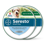 Seresto Flea and Tick Collar for Dogs, 8-Month Flea and Tick Collar for Small Dogs
