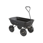 Gorilla Carts Poly Garden Dump Cart with Steel Frame and 10-in. Pneumatic Tires/ 600-Pound Capacity-Toolcent®