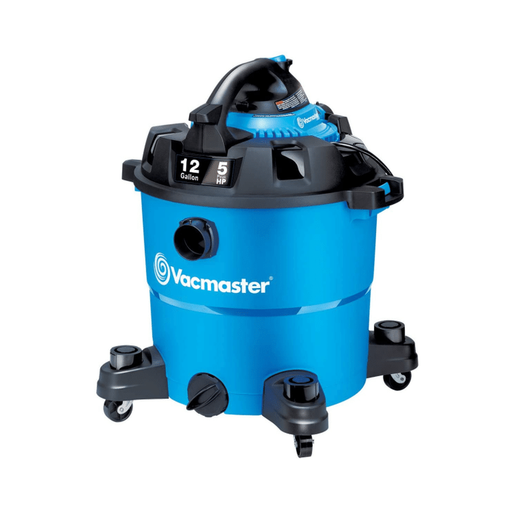 Vacmaster VBV1210, 12-Gallon 5 Peak HP Wet/Dry Shop Vacuum, Blue