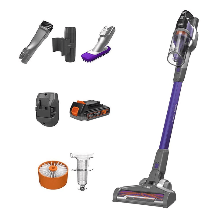 Black+Decker Powerseries Extreme Cordless Stick Vacuum Cleaner for Pets, Purple (BSV2020P)