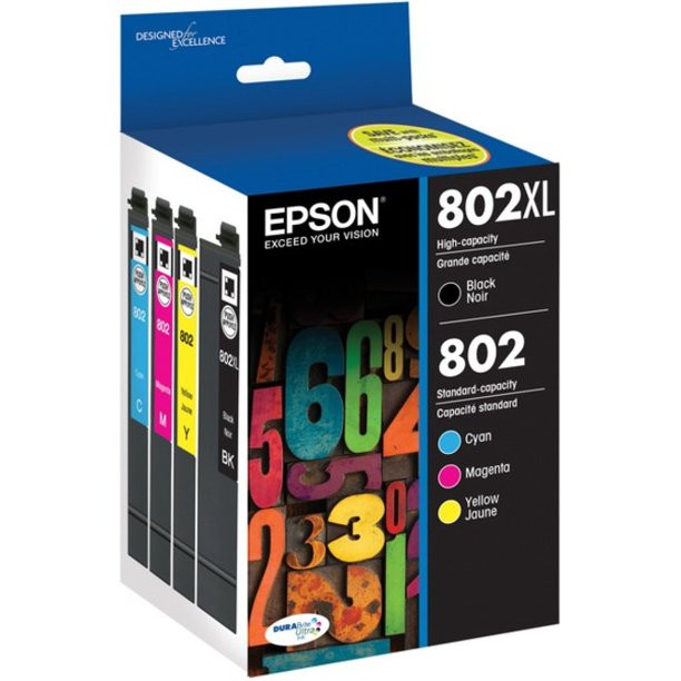 Epson 802XL High-capacity Black/Color Combo Pack Ink Cartridges